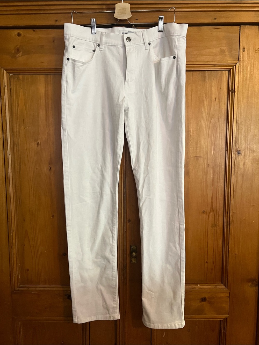 Amazon Essentials White Straight Men's Jeans